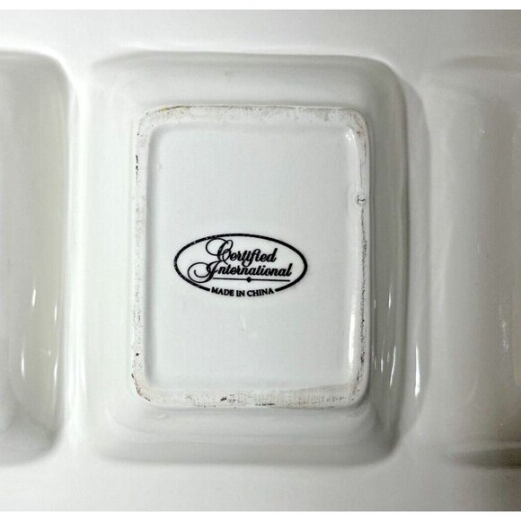 Vintage Strange Fruit Design Ceramic Serving Platter 19" X 7.5", 4 Compartments - Picture 16 of 16